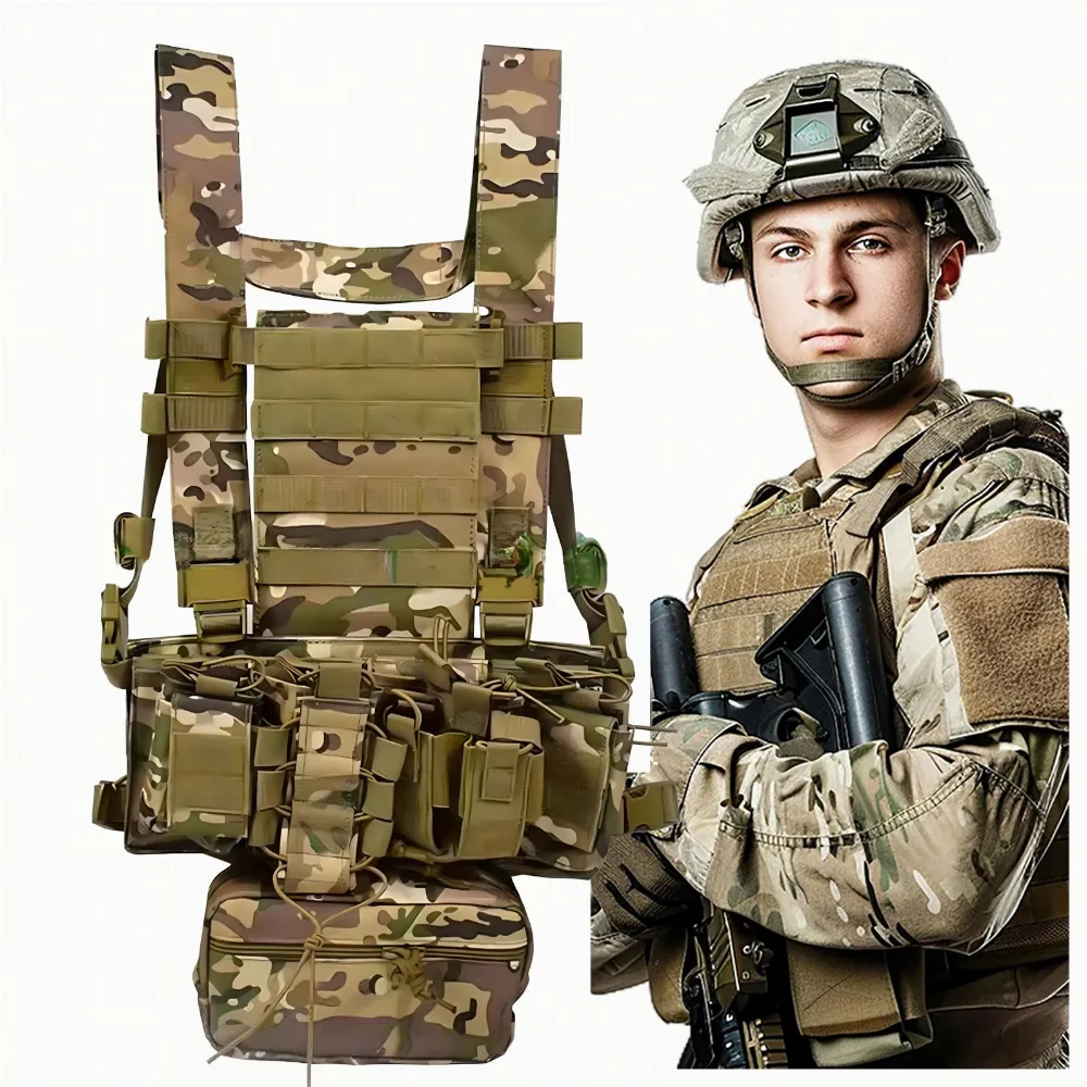 Kamizelka Taktyczna Wosjkowa Ochronna Molle Lekka Airsoft Zasobnik Asg