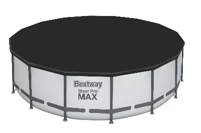 Bestway 58249 Plandeka Pokrywa Ochronna na Basen PVC Ø 488 cm Czarna 
