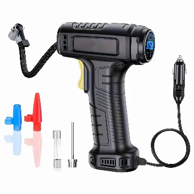 Kompresor Samochodowy Pompka Sprężarka 12V Led Lcd do Opon Piłek Materacy