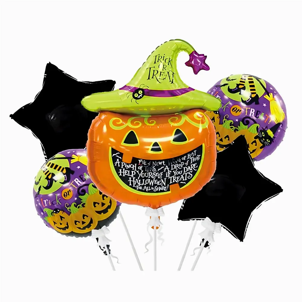 Zestaw Balonów Halloween na Urodziny Urodzinowe Przyjęcia Dynia 5 szt