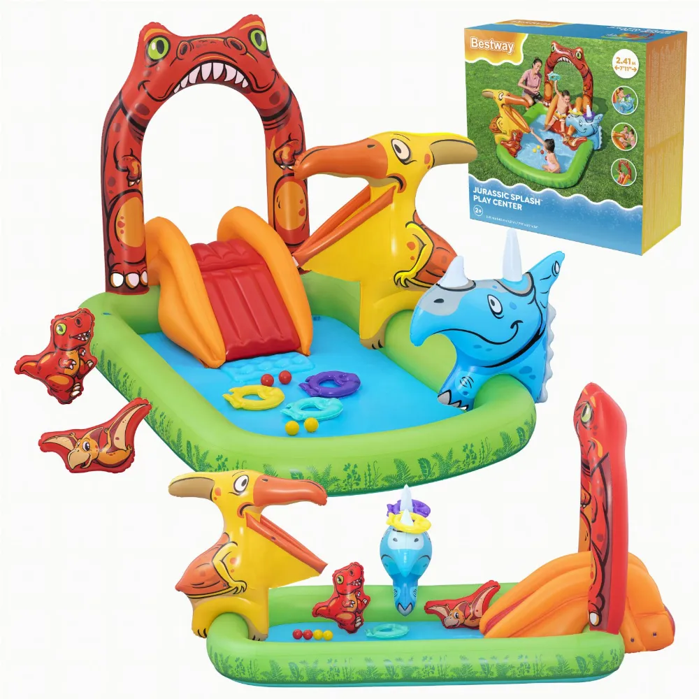 Bestway 53160 Wodny Plac Zabaw Dmuchany Jurassic 241 x 140 x 137 cm 