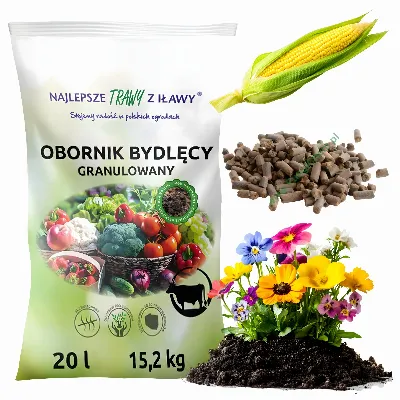 Obornik Bydlęcy Naturalny Granulowany 20l Nawóz organiczny Eko PREMIUM