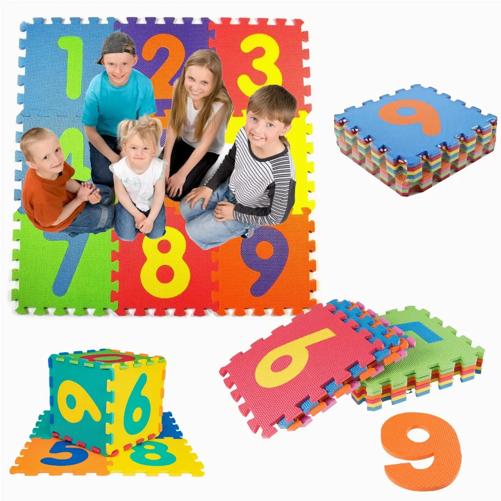 MATA PIANKOWA GRUBA DLA DZIECI PUZZLE UKŁADANKA PREZENT 9 ELE. 