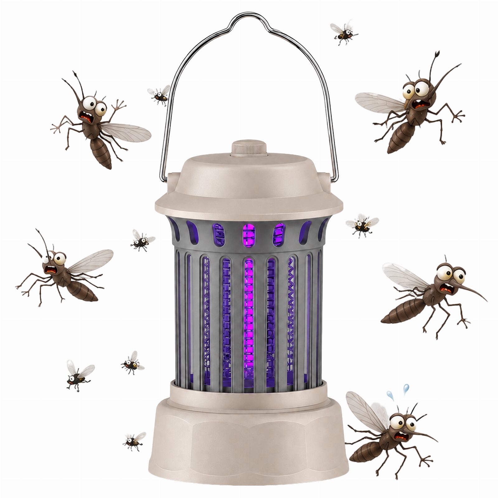 Przenośna Lampa Owadobójcza UV na Muchy Komary Ćmy Owady do Ogrodu na Taras