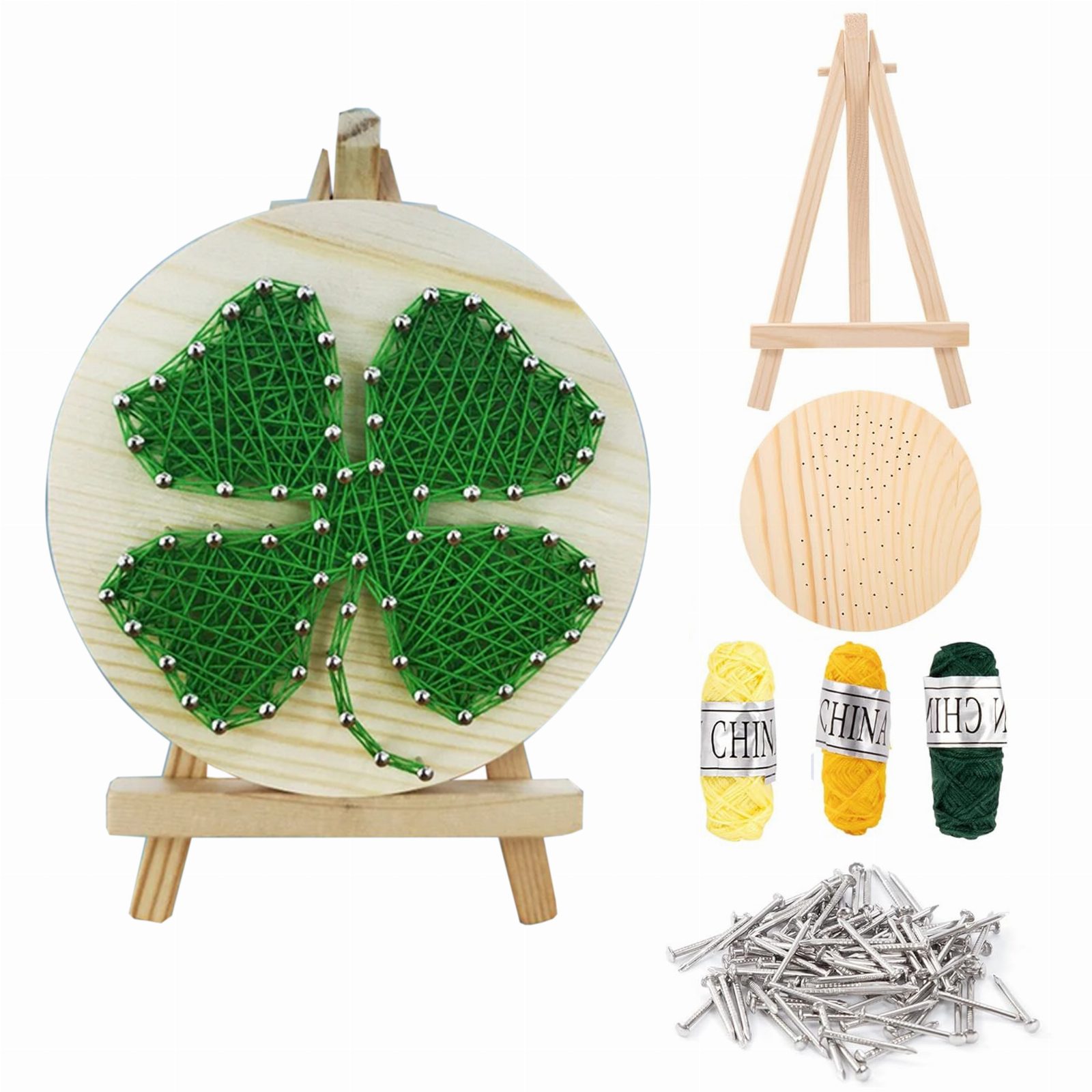 Zestaw Kreatywny Do String Art Dla Dzieci Ze Sztalugą Przeplatanka 11x11 cm