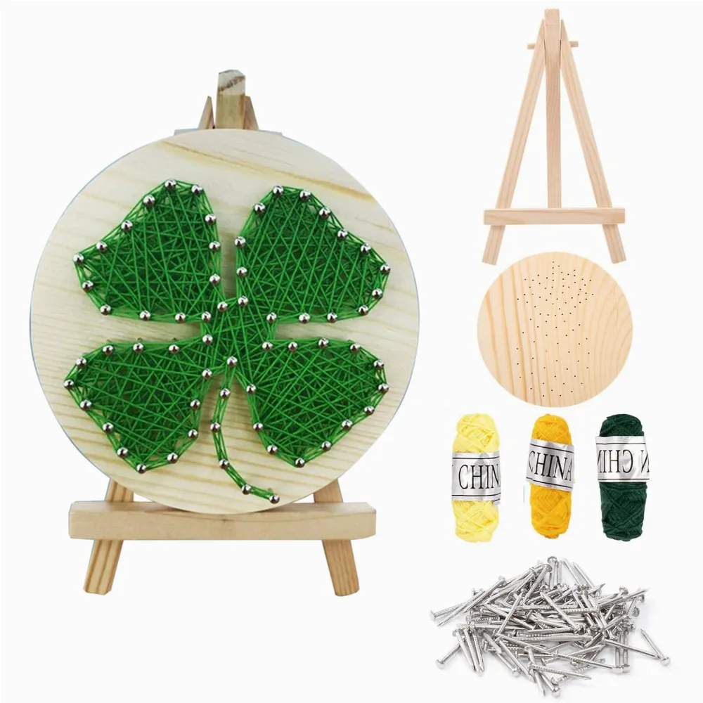 Zestaw Kreatywny Do String Art Dla Dzieci Ze Sztalugą Przeplatanka 11x11 cm