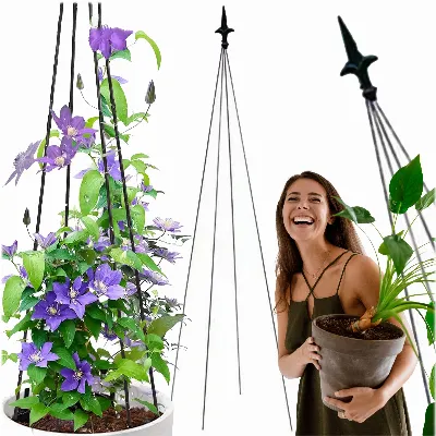 Podpora Pergola Ogrodowa Tarasowa na KWiaty Stojak Metalowy Roślin 150 cm