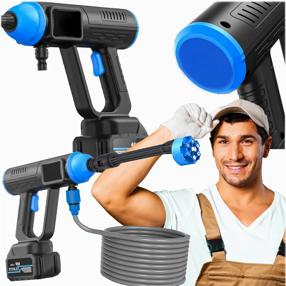 MYJKA CIŚNIENIOWA AKUMULATOROWA BEZPRZEWODOWA 21V 30 BAR 300W ZESTAW