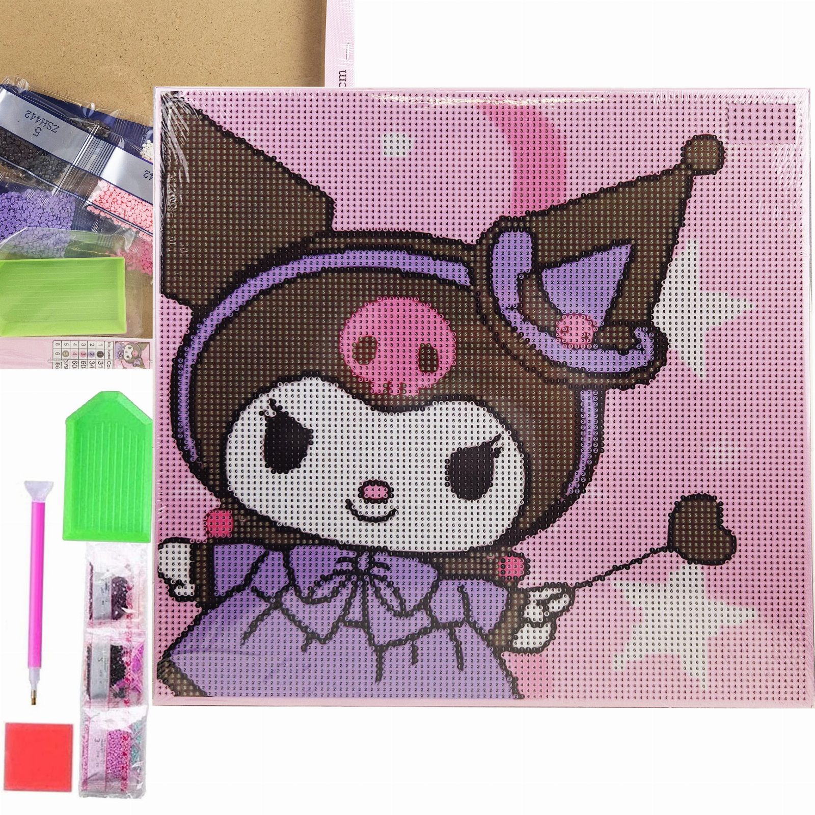 HAFT DIAMENTOWY 30x30 DIAMOND PAINTING MOZAIKA DIAMENTOWA ANIME KUROMI