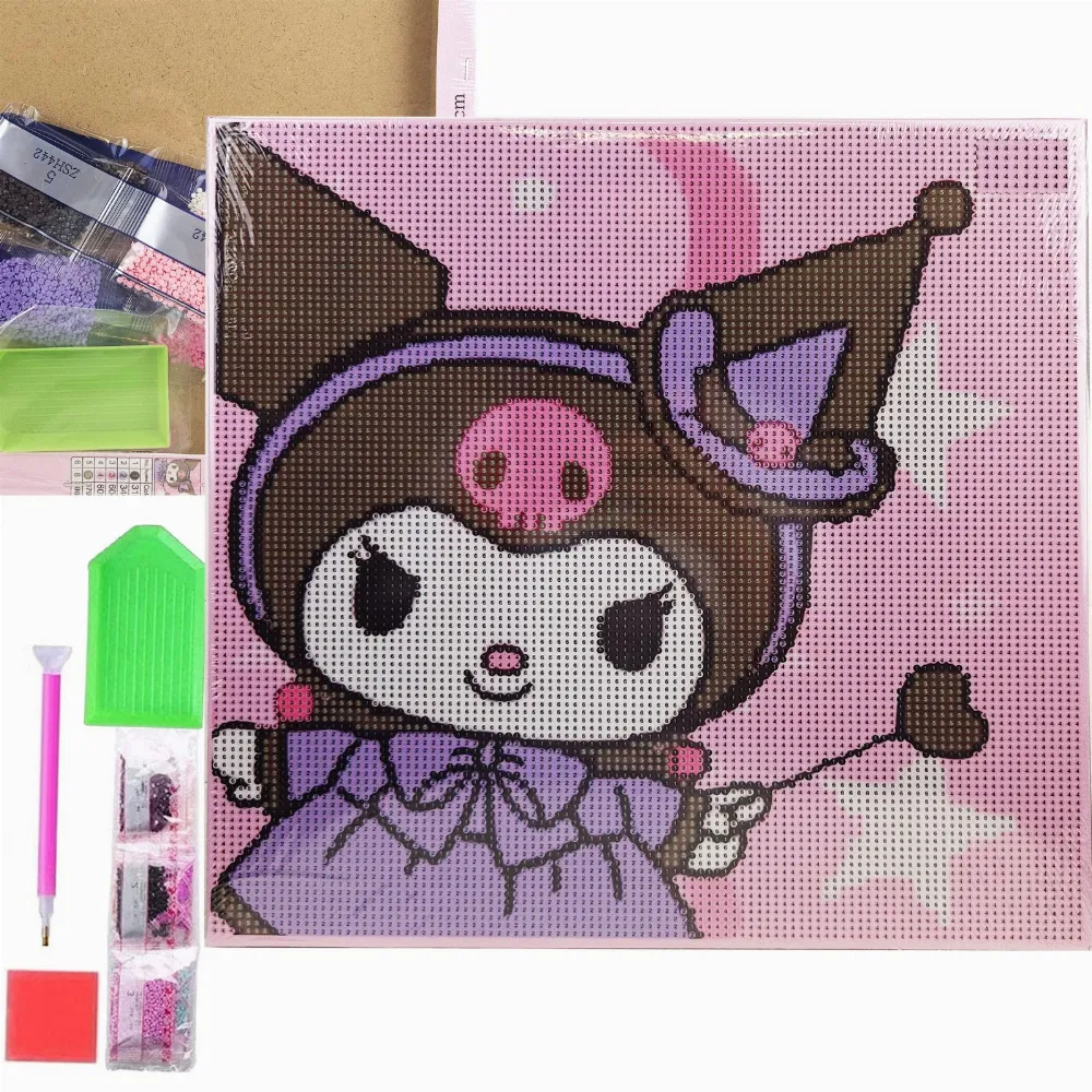HAFT DIAMENTOWY 30x30 DIAMOND PAINTING MOZAIKA DIAMENTOWA ANIME KUROMI