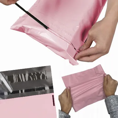 FOLIOPAKI KURIERSKIE RÓŻOWE Z ŁATWYM OTWRCIEM 260x350 50 szt