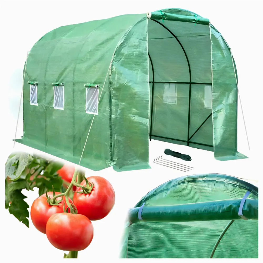 Foliowy Tunel Ogrodowy Szklarnia Namiot Stelaż Foliak 4x2,5x2m 10m2 19x0,5