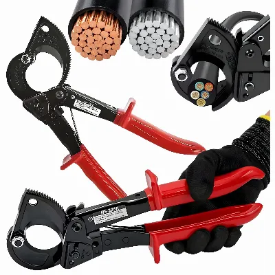 Nożyce Zapadkowe Obcinak Obcinaczki do Kabli Przecinak Izolowane 240 mm2